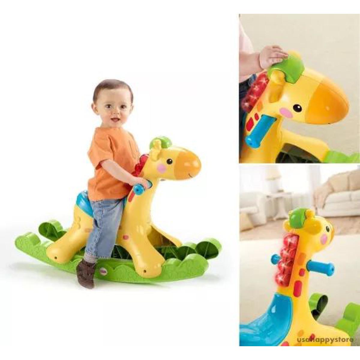 2 in 1 Rocker & Scoot Riding Rocking Giraffe Ride On