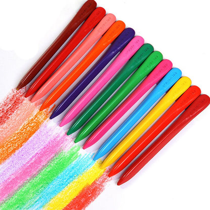 Colorful Triangle Plastic Crayons Set Art Supplies