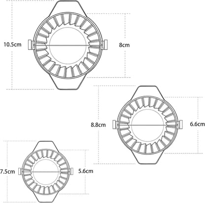 3pcs  Plastic Dumpling Mold , Pastry, Samosa, Pocket Sandwich  Shaper