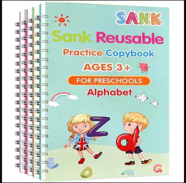 Magic Book - Auto Disappearing Writing - Pack of 4 Practice Sank Copybooks