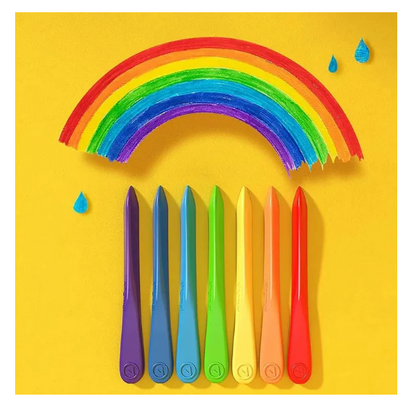 Colorful Triangle Plastic Crayons Set Art Supplies