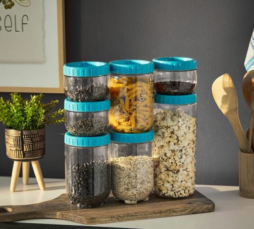 7 Pieces Homebox Stack And Store Jars