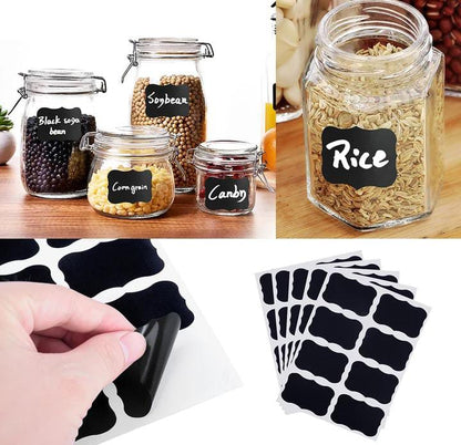 Chalkboard Jar Stickers (24 Pcs Set)