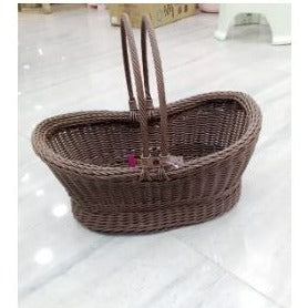 Ziba Sazan Bamboo Fancy Fruit Basket with Handle Best for Gift