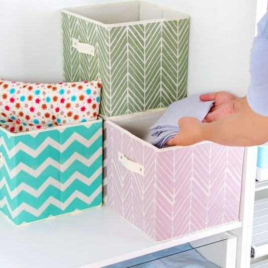 Fabric Cloth Storage Cube Box Bin