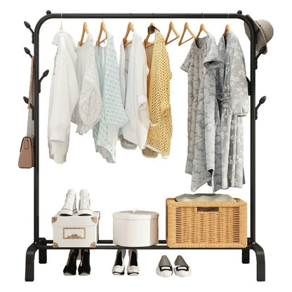 Cloth Hanging Stand Metal Shoes and Garments Storage Rack