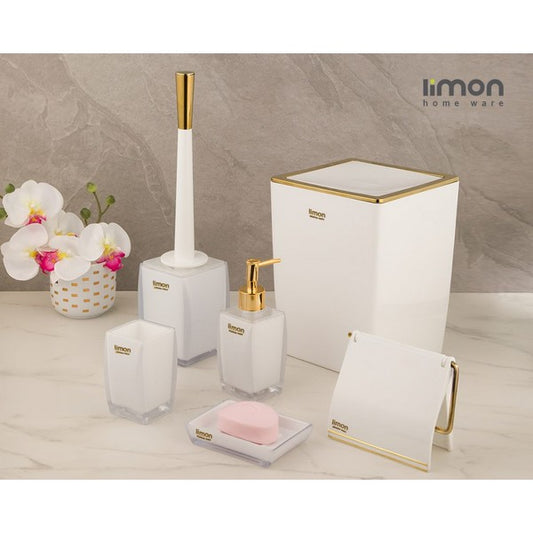 Limon Classic 6 Pcs Bathroom Set White