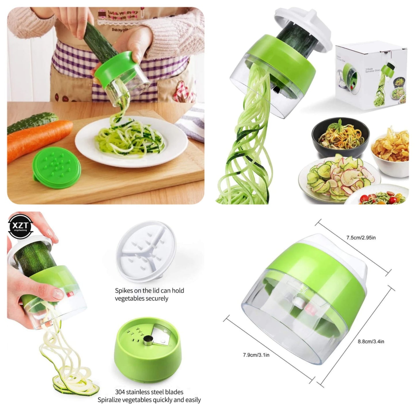 4in1 Spiral Vegetable Cutter