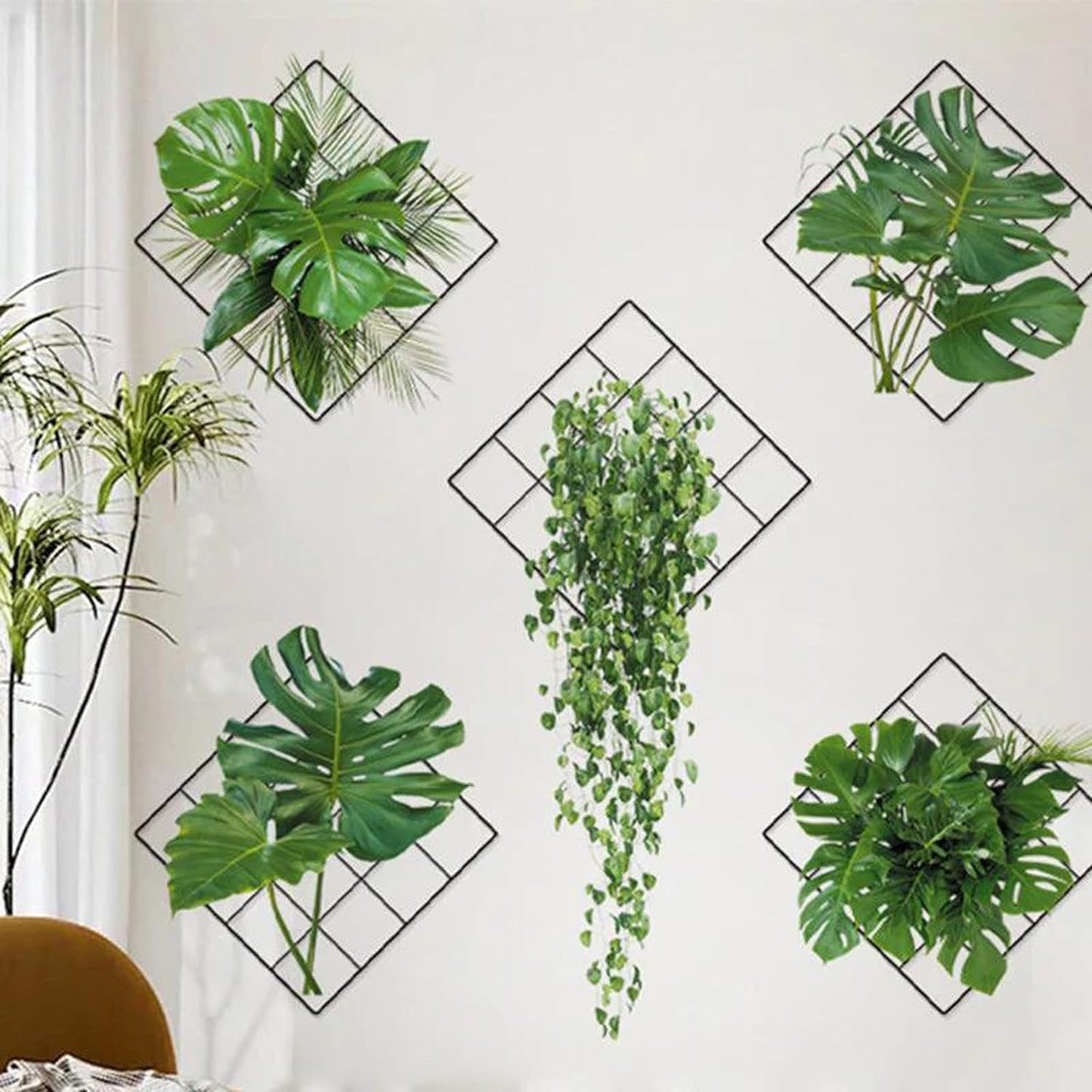 3D Green Plant Decorative Wall Sticker (Pack of 5)