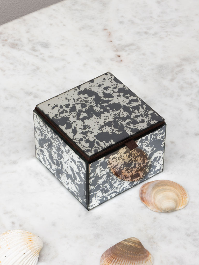 Mini Glass Antique Jewelry Box