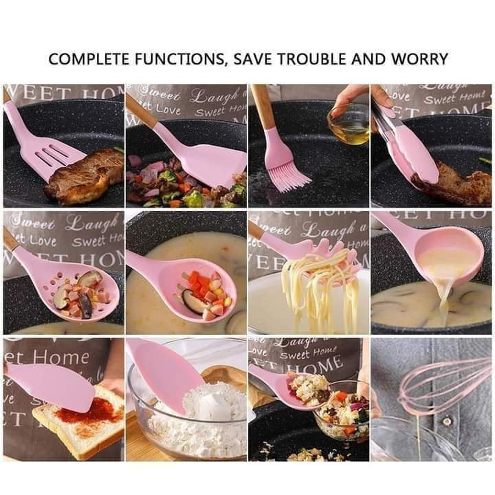 12 PCS Silicone Cooking Utensils Set