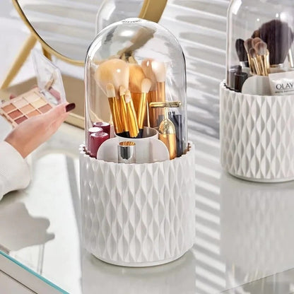 Sleek 360° Rotating Makeup Brush Holder