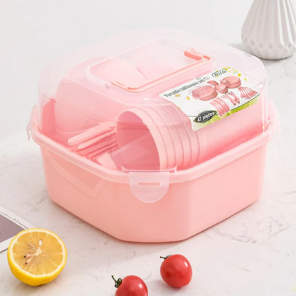 27 Pcs Portable & Convenient Picnic Set