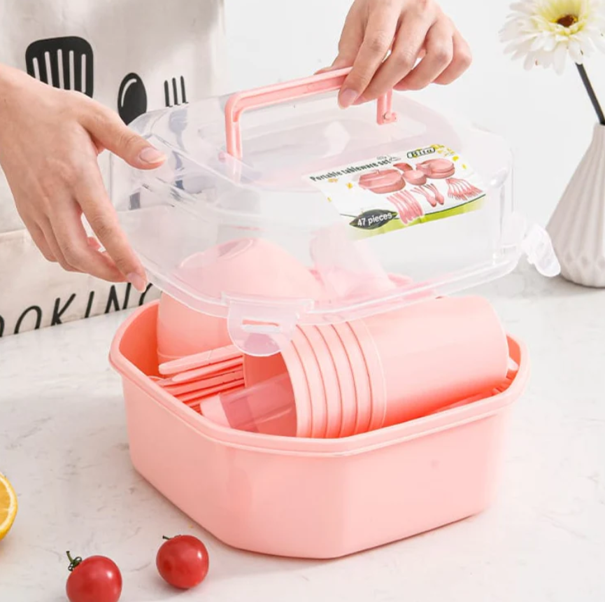 27 Pcs Portable & Convenient Picnic Set