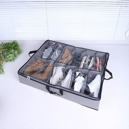 8 Pocket Under Bed Shoe Storage Organizer