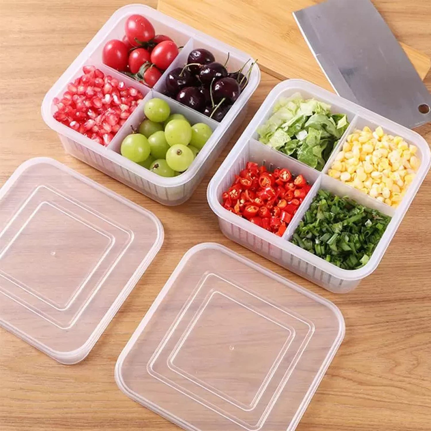 Vegetable & Fruit Storage Box With Lid