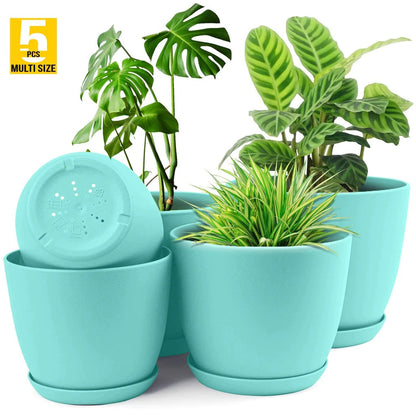 Set of 5 Indoor Plant Pots Planters