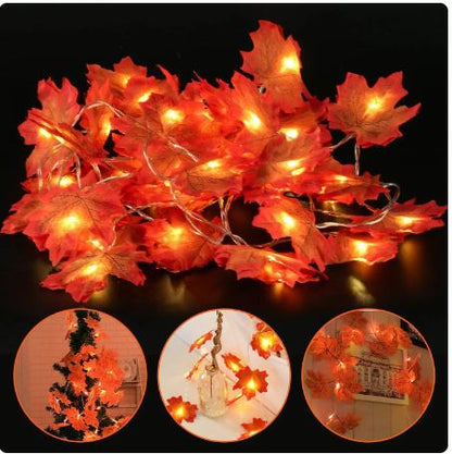 Artificial Maple leaves fairy lights for decoration