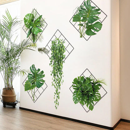 3D Green Plant Decorative Wall Sticker (Pack of 5)