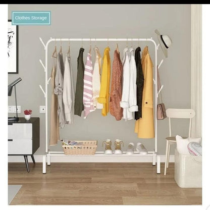 Cloth Hanging Stand Metal Shoes and Garments Storage Rack