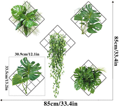 3D Green Plant Decorative Wall Sticker (Pack of 5)