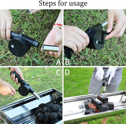 Outdoor Cooking BBQ Fan Air Blower For Barbecue Fire