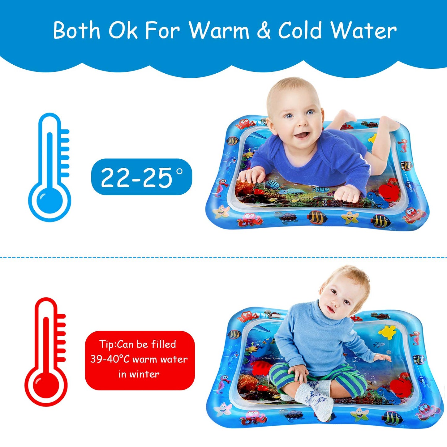 Inflatable Tummy Time Water Mat