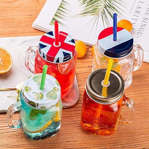 Mason Jar with Straw and Lid Mocktail