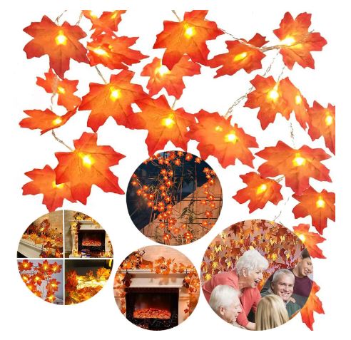 Artificial Maple leaves fairy lights for decoration