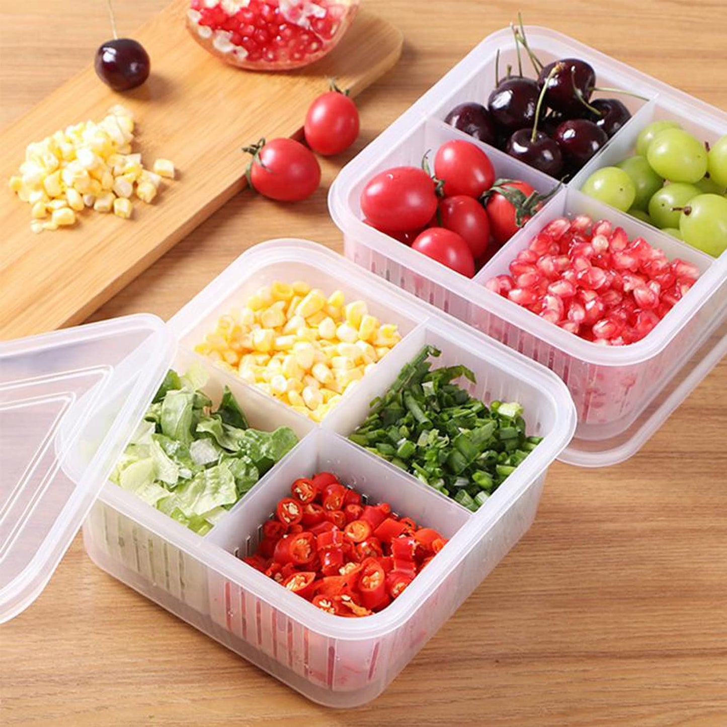 Vegetable & Fruit Storage Box With Lid