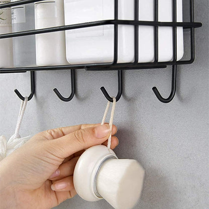 Rectangle Metal Stand With Hooks