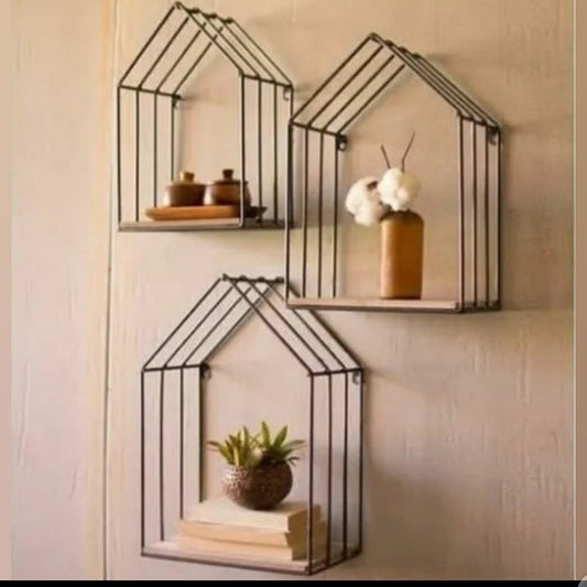 Hut Style Wall Shelf - Three Grills Style