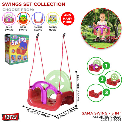 3 in 1 Baby Toddler and Teens Playground Hanging Swing Seat