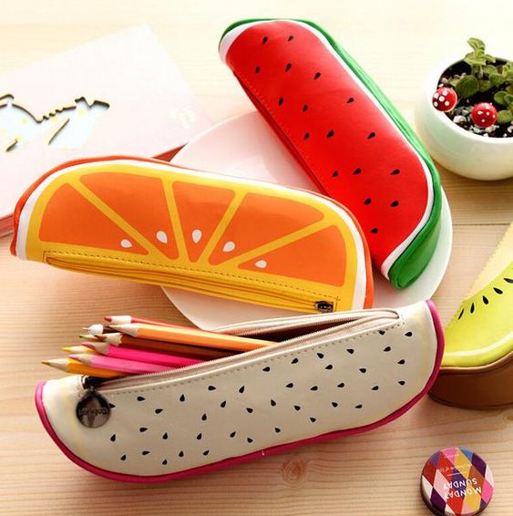 Cute Fruit Shaped Stationery Pencil Box Case