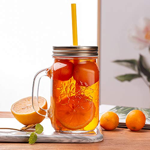 Mason Jar with Straw and Lid Mocktail