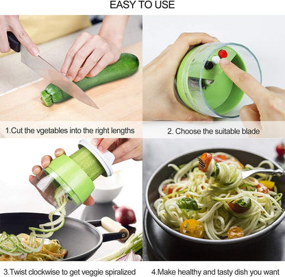 4in1 Spiral Vegetable Cutter