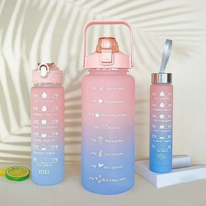 Set Of 3 Motivational Water Bottle