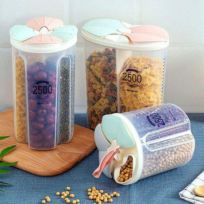 2500mL 4 Grid Cereal & Dry Food Storage Container