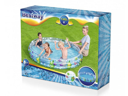 Bestway 51005 Deep Dive 3-Ring Summer Garden Kids Pool