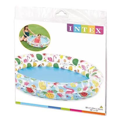 INTEX Stars Kiddie 2 Ring Circles Swimming Pool (48" X 10") - 59421