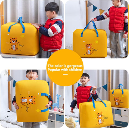 Double Zipper Dino Storage Bag  For Kids