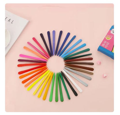 Colorful Triangle Plastic Crayons Set Art Supplies