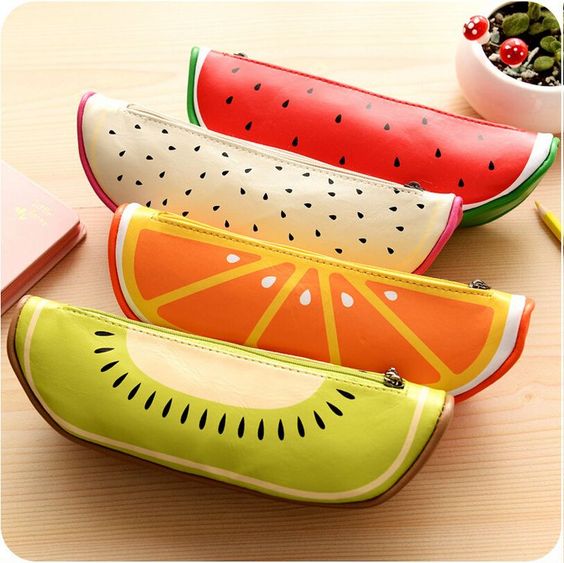 Cute Fruit Shaped Stationery Pencil Box Case