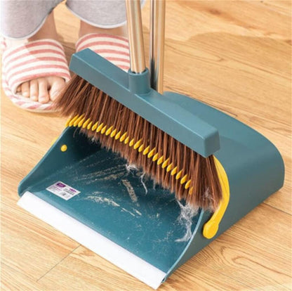 Attachable Floor Cleaning Broom Set with Dustpan