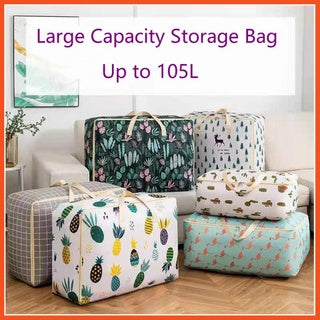 Large Capacity Tree Printed Foldable Quilt Storage Bag Organizer