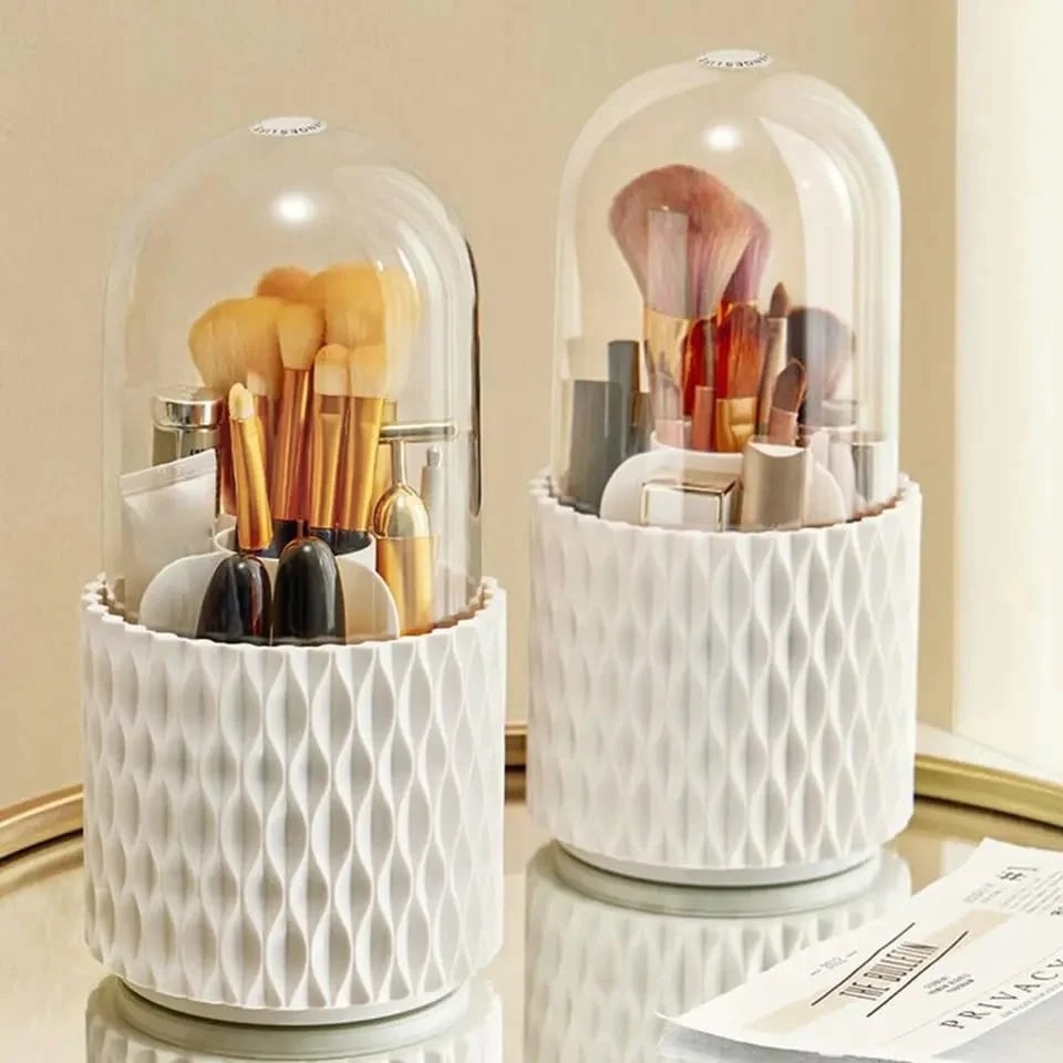 Sleek 360° Rotating Makeup Brush Holder