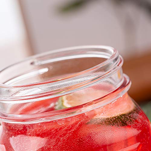 Mason Jar with Straw and Lid Mocktail