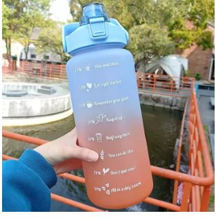 Unbreakable Silicone Water Bottle with Motivational Time Marker