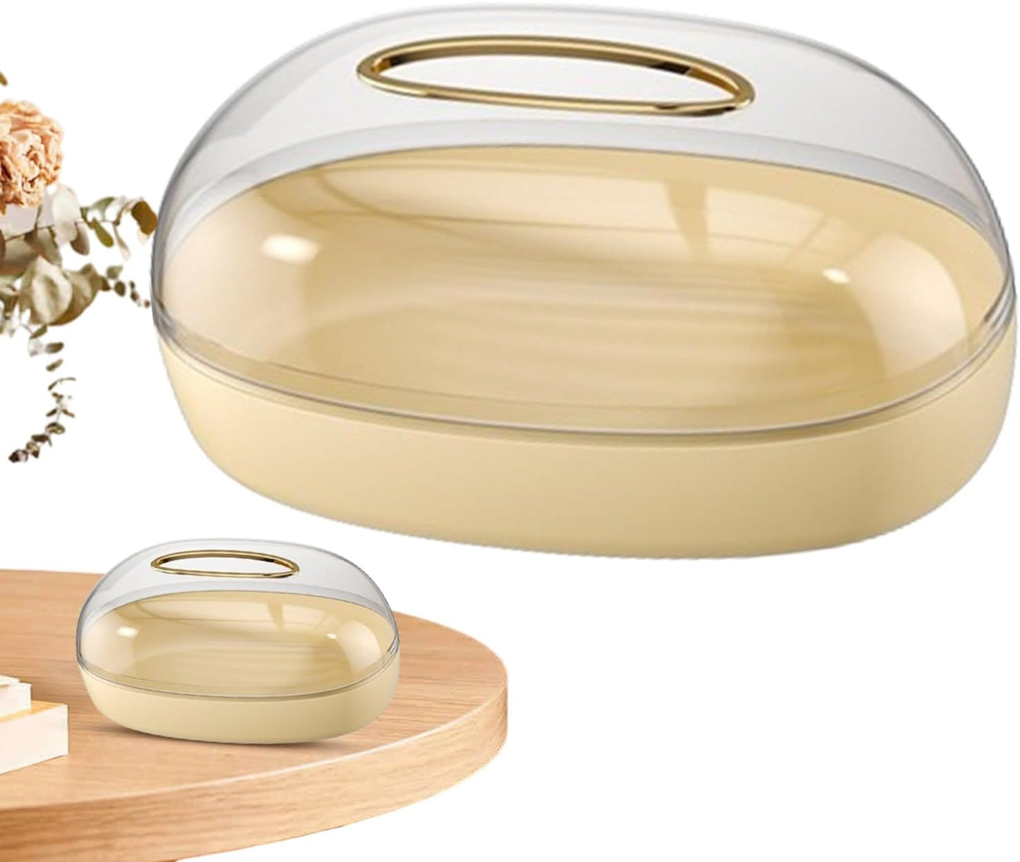 Wall Mounted Oval Shape Transparent Tissue Box Holder