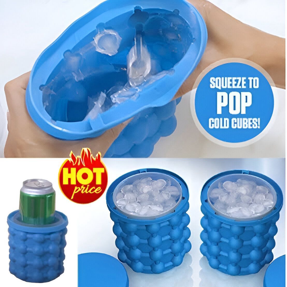 Silicone Pop Ice Cube Maker Genie